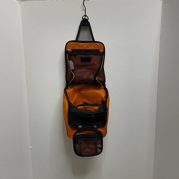 LL Bean Hanging Toiletry Cosmetic Bag Orange Travel - Picture 3 of 8